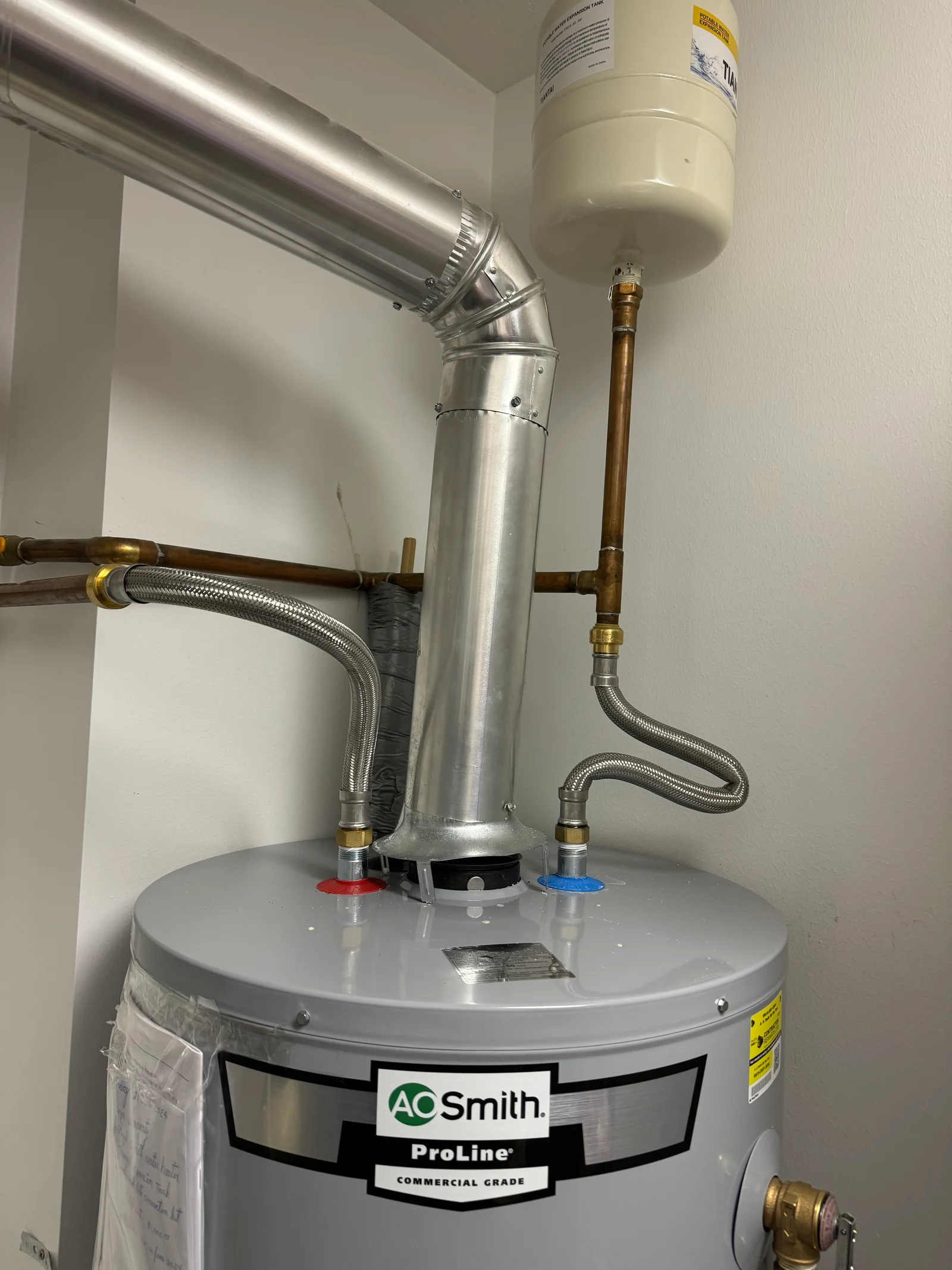 Professional A.O. Smith tank water heater installation in Northern Utah home